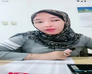 Tante Muda Jilbab nekad live di Kantor